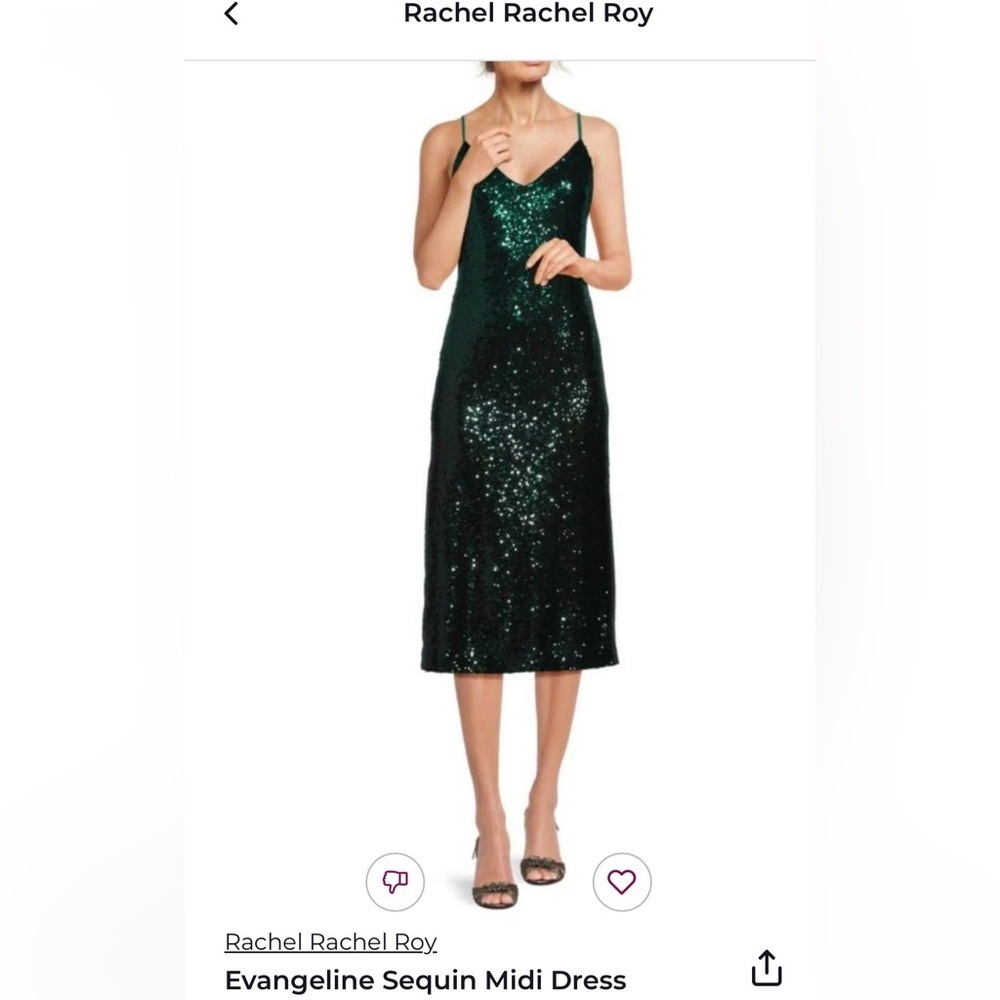 Rachel Rachel Roy -Sequin Kelly Green ombre’ midi Prom Dress.Size XL NWT